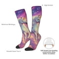 thumbnail image 6 of Salouo Colorful Cloud White Horse Print Women's Men's Ankle Socks 1-pack Casual Athletic Socks for Unisex Adult Moisture-Wicking Socks for Daily Wear/Running/Sport, 6 of 8