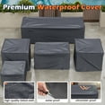 thumbnail image 5 of UDPATIO Patio Furniture Set with Fire Pit Table, Outdoor Patio Sofa Set With Wide Armrest, All-Weather Wicker Rattan Guest Set With Cushion And Glass Table And Waterproof Cover, Gray&Black, 5 of 8