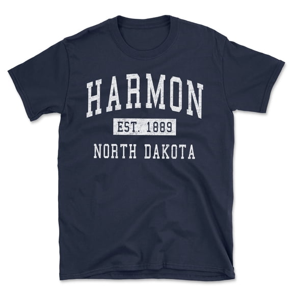 Harmon North Dakota Classic Established Men's Cotton T-Shirt