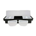 thumbnail image 1 of PENGXIANG 6 Tray Plastic Garnish Station Compartment Black Plastic Condiment Holder, 1 of 1