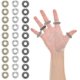 thumbnail image 1 of 30 piezas Anillo de masaje de dedos con acupresión Anillos para dedos sensoriales espinosos Fiis El mejor regalo, 1 of 5