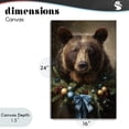thumbnail image 4 of Stupell Industries Rustic Lodge Christmas Grizzly with Wreath Canvas Art, 16 x 24, by Tina LeCour, 4 of 8