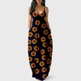 thumbnail image 2 of Leutsin Robe Décontractée à Fleurs pour Femme Aguichant à Rayures Sans Manches Longue Robe Grande Taille, 2 of 5