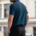thumbnail image 7 of Breeze Polo Shirts for Men Short Sleeve Beer Belly Collared Textured Shirt Stretchy Quick Dry Golf Casual Cool Tops, 3XL, 7 of 7