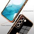 thumbnail image 2 of for Samsung Galaxy S22 Plus 5G Case Love Heart Plating Electroplate Luxury Elegant Case Camera Protector Soft TPU Shockproof Protective Corner Back Cover Galaxy S22+ 5G Case -Black, 2 of 10