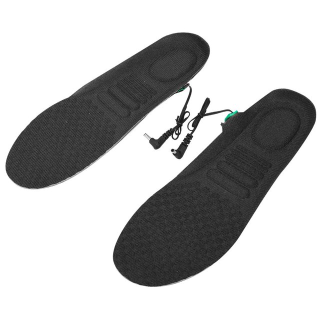 Plantillas Calentadoras, Plantillas de Zapatos con Calefacción Eléctrica USB Calcetín Cálido Pies Calentador Pie Calentador de Invierno Almohadilla, Plantillas de Calentamiento(Negro) Ecomeon no
