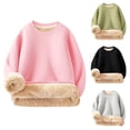 thumbnail image 6 of SGMVNU Unisex Boys Girls Lined Thick Sweatshirt 8-9 Years Kids Warm Winter Hoodies Solid Color Pullover Sweatshirts Sweaters Black, 6 of 9