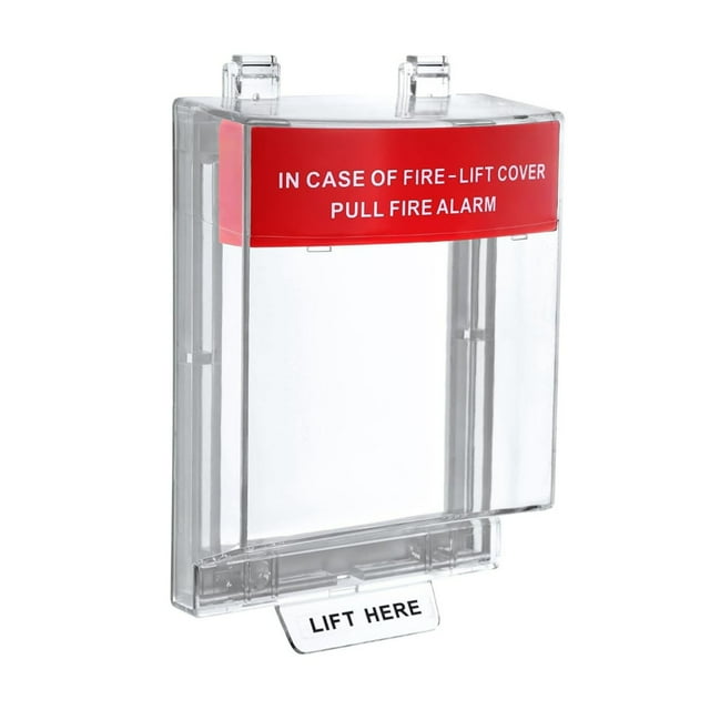Hioecau Couverture de Protection Manuelle pour Point d'Appel Installation Clé en Main Installation Facile Alarme de Feu en Polycarbonate Transparent Bouclier de Sécurité pour Écoles Bureaux Bâtiments Publics