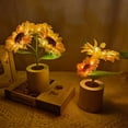 thumbnail image 2 of POINTERTECK Decorative Ambient Light Eye-catching Power Switch Button Anti-Break Long Lasting 600mAh Battery Table Decoration Simulated Sunflower Shape LED Light Bedroom Supply, 2 of 12