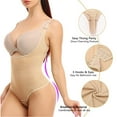 thumbnail image 5 of FITVALEN Women Thong Bodysuit Tummy Control Shapewear Fajas Colombianas Open Bust Bodysuit Slimmer Body Shaper, 5 of 6