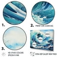 thumbnail image 3 of Designart "Ocean Storm With Blue Waves" Ocean Floater Framed Canvas Art Print, 3 of 5