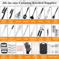 thumbnail image 6 of Camping Essentials Cookware Cooking Utensils Set - Camping Kitchen Utensils, Portable Outdoor Accessories, Stainless Steel & Silicone, Camping Gear Equipment for RV Picnic Grill, 6 of 6