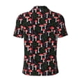 thumbnail image 3 of Xecao Red Mushrooms for Mens' Casual Short Sleeve Button-Down Polo Shirts for a Classic Golf Look, 3 of 9