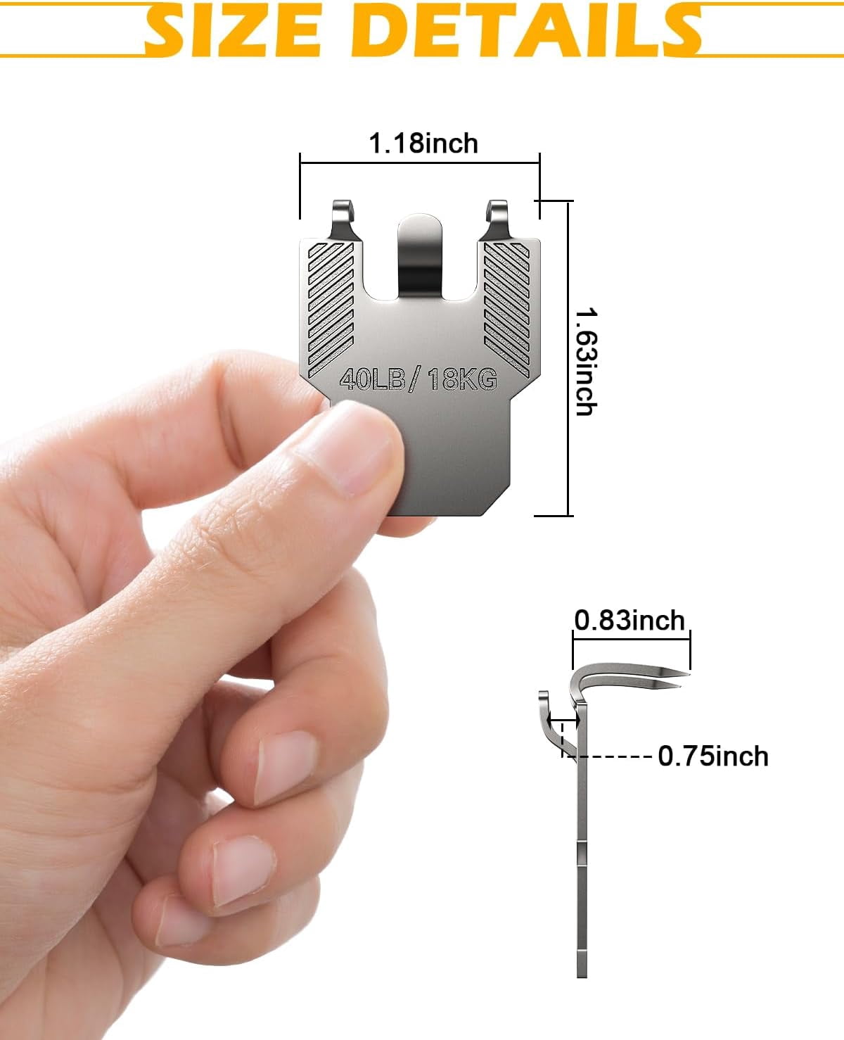40Pcs Claw Picture Hangers for Drywall: Wall Picture Hanging Hooks No Damage - Heavy Duty Picture Frame Hooks Kit - Picture Hangers for Large Art Picture Photo Poster Painting Mirror Decor