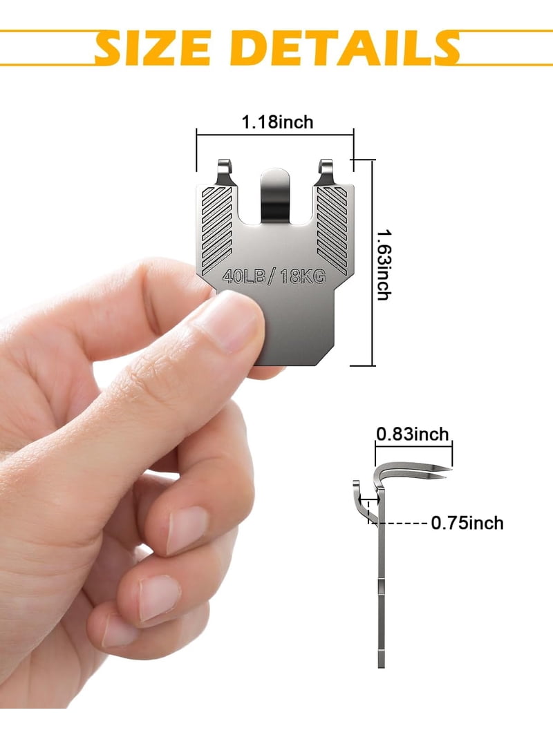20Pcs Claw Drywall Picture Hanger Hooks – Heavy Duty, Holds Up To 40lb, Damage-Free, No Tools, Reusable – For Art, Mirrors & Frames