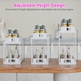 thumbnail image 2 of 2 Pack Under Sink Organizers and Storage, 2 Tier Double Sliding Drawer Cabinet Basket Organizer with Hooks and Hanging Cup, Apartment Essentials Must Haves for Kitchen, Bathroom, Garage Storage-White, 2 of 7