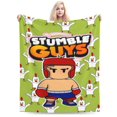 thumbnail image 1 of Manta de dibujos animados Stumble Guys, manta de forro polar ultra suave y acogedora de lujo para sofá cama, mantas de franela cálidas para todas las estaciones, ropa de cama para niños, niñas y, 1 of 7