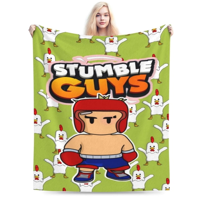 Manta de dibujos animados Stumble Guys, manta de forro polar ultra suave y acogedora de lujo para sofá cama, mantas de franela cálidas para todas las estaciones, ropa de cama para niños, niñas y