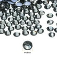 thumbnail image 2 of Uxcell Hotfix Rhinestones Flatback Crystal Glass Gems for Craft Clothes DIY Decoration Transparent Black 4.8mm, 2 of 5