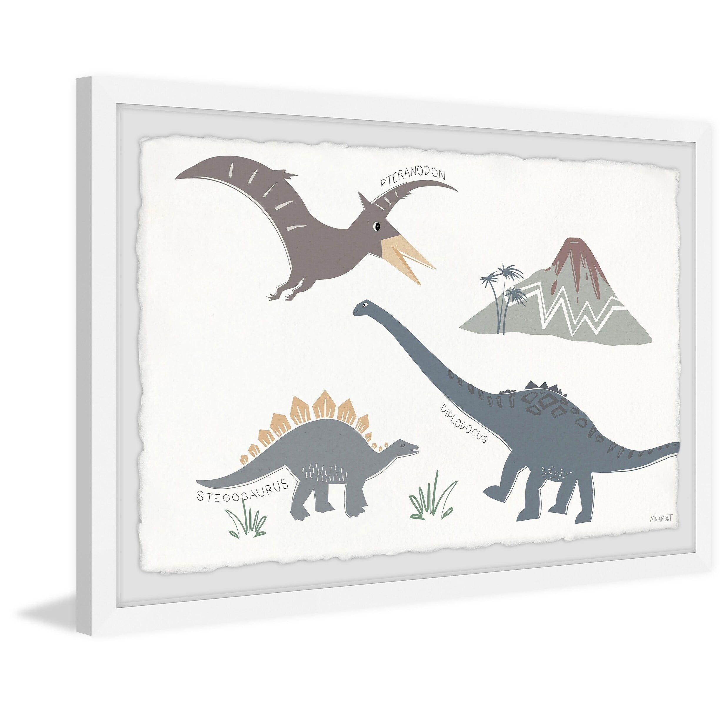 Marmont Hill Dinosaur Species Framed Wall Art