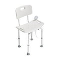 thumbnail image 7 of Shower Chair for Elderly, Adjustable Height Bath Seat with Back & Handles, Non-Slip Bathroom Stool, 350 lbs Capacity, Handicap Shower Bench for Inside Tub, 7 of 7