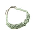 thumbnail image 3 of Diadema tejida Macarena Boho elástica de cuerda de algodón verde, 3 of 7