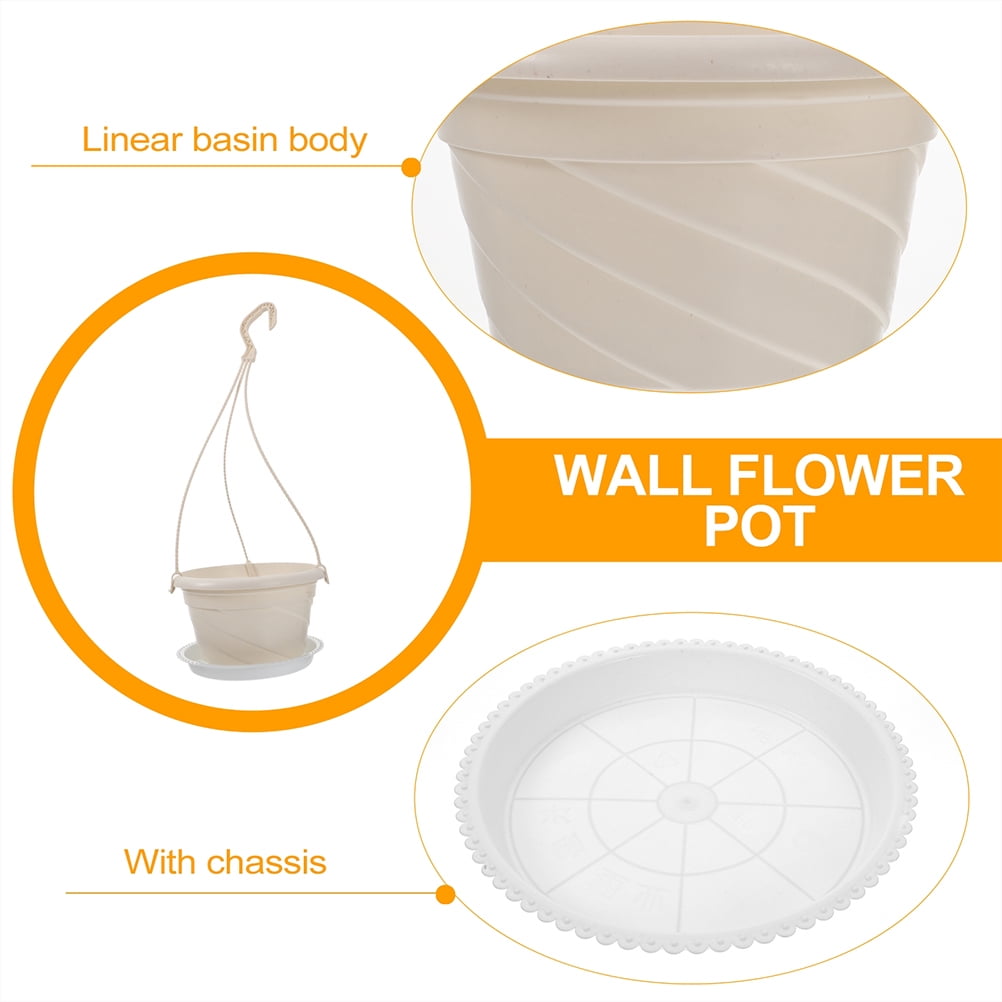 GETAJGHSD Wall Hanging Planters White Plastic 8 Sets