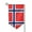 Sharp Corner, variant on Norway Flag Double Sided Garden Flag for Indoor Outdoor Decorations 12.5 * 18 Inches Square