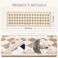 thumbnail image 2 of RUG ROBOT 2' x 6' Runner Rug for Hallway, Non Slip Washable Checkered Rug for Kitchen, Beige Neutral Bathroom Home Decor Plaid Diamond Low Pile Print Carpet for Entryway Bedroom Laundry, 2 of 6