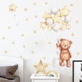 thumbnail image 3 of Un conjunto de pegatinas de pared con forma de oso y globo estrella, decoración de pared autoadhesiva, 3 of 5