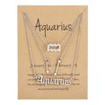 thumbnail image 1 of Twelve Constellations Gold Clavicle Necklace Set with Paper Card for Women Friendship Pendant, 1 of 2