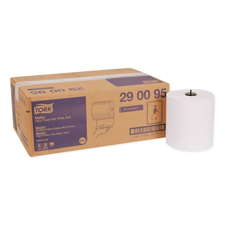 Tork Advanced Matic Hand Towel Roll, 7.7" x 900 ft, White, 6 Rolls/Carton -TRK290095