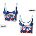 thumbnail image 4 of Yiaed Cute Gnomes in USA Print Ladies Waistcoat Women Sports Vest Vest Sports Women Sports Top Yoga Vest for women-Medium, 4 of 8