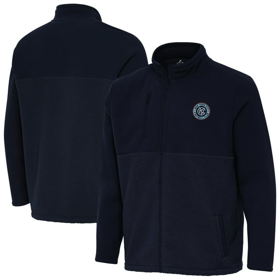 Men's Antigua  Navy New York City FC Daily Fused Full-Zip Jacket