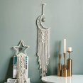 thumbnail image 4 of Colgante de luna y estrella hueco, colgante de pared de macramé hecho a mano con dulces sueños para la decoración del hogar y el jardín de la habitación, 4 of 6
