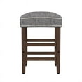 thumbnail image 6 of HomePop 25" Indoor Square Backless Upholstered Counter Stool, Midnight Stripe, 6 of 8