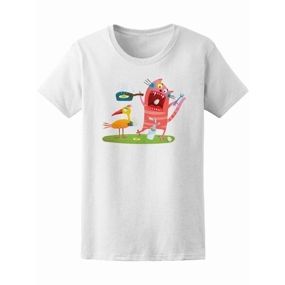 Cute And Funny Hungry Cat Tee Men's -Image by Shutterstock