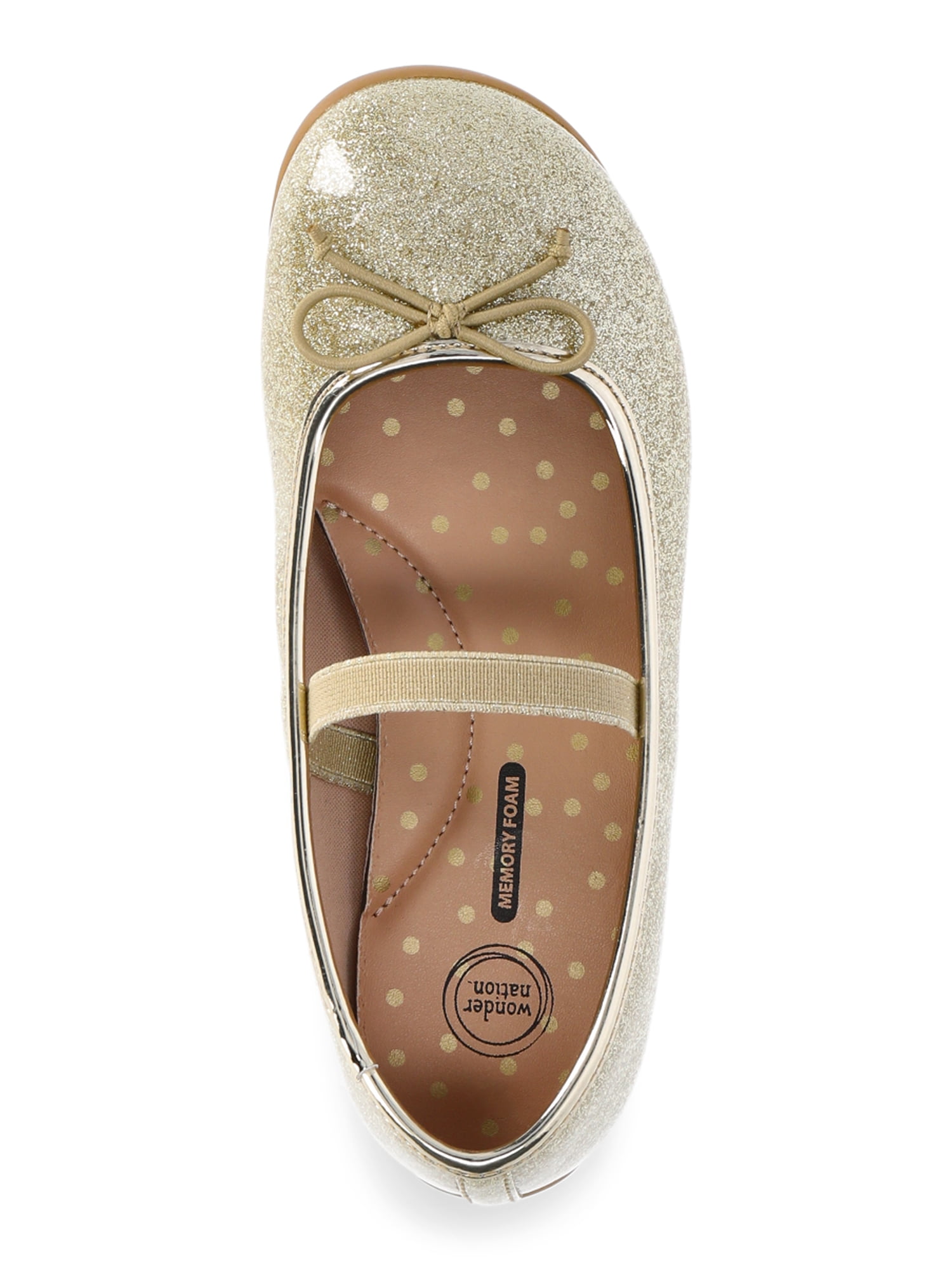 Wonder Nation Girls Bow Ballet Flats
