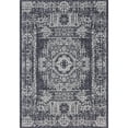thumbnail image 1 of Unique Loom Traditional Collection Distressed Vintage Medallion Transitional Indoor and Outdoor Flatweave Area Rug, 9 x 12 Feet, Dark Gray/Ivory, 1 of 2