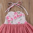 thumbnail image 5 of Bagilaanoe Little Girl Party Dress Floral Print Sleeveless A-line Princess Dresses 1T 2T 3T 4T 5T 6T 7T Kid Patchwork Tulle Skirt Formal Gown Dresses, 5 of 7