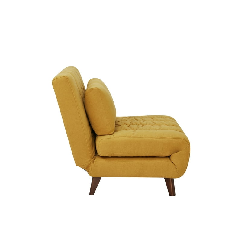 Carson Carrington Taghusa Convertible Chair Mustard Modern Contemporary