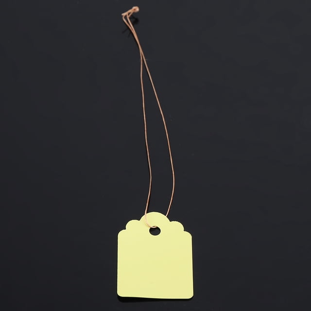 200pcs Hanging Plant Seed Label Durable PVC Hanging Flower Plant Seed Name Tag Label Marker Sign Outdoor(Yellow)