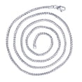 thumbnail image 2 of DECADENCE 14K White Gold Solid 2.25mm Franco Chain for Men and Women with Lobster Claw Clasp | 20" Necklace | Italian Gold Necklaces | Gold Franco Necklaces for Men and Women, 2 of 5