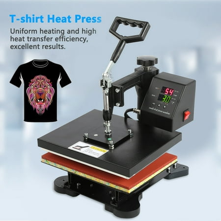 FAGINEY High Pressure Dual-display Digital Manual T-shirt Heat Press Machine US Plug 110V, T-shirt Heat Press Machine,T-shirt Heat (Best Digital Tshirt Printing Machine)