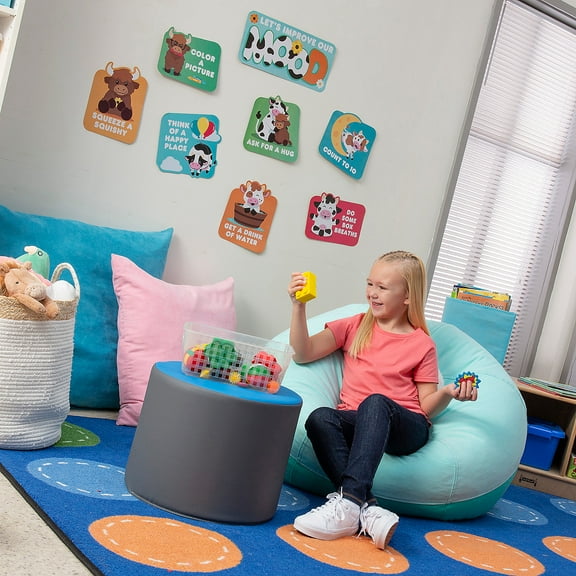 Fun Express 6 3/4" - 10" Cow Classroom Calm Corner Cardstock Cutouts - 8 Pieces