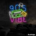 thumbnail image 4 of Craftnamesign 90s Vibes Neon Sign, Bar Club LED Signs, Vintage Style Decor, 4 of 4
