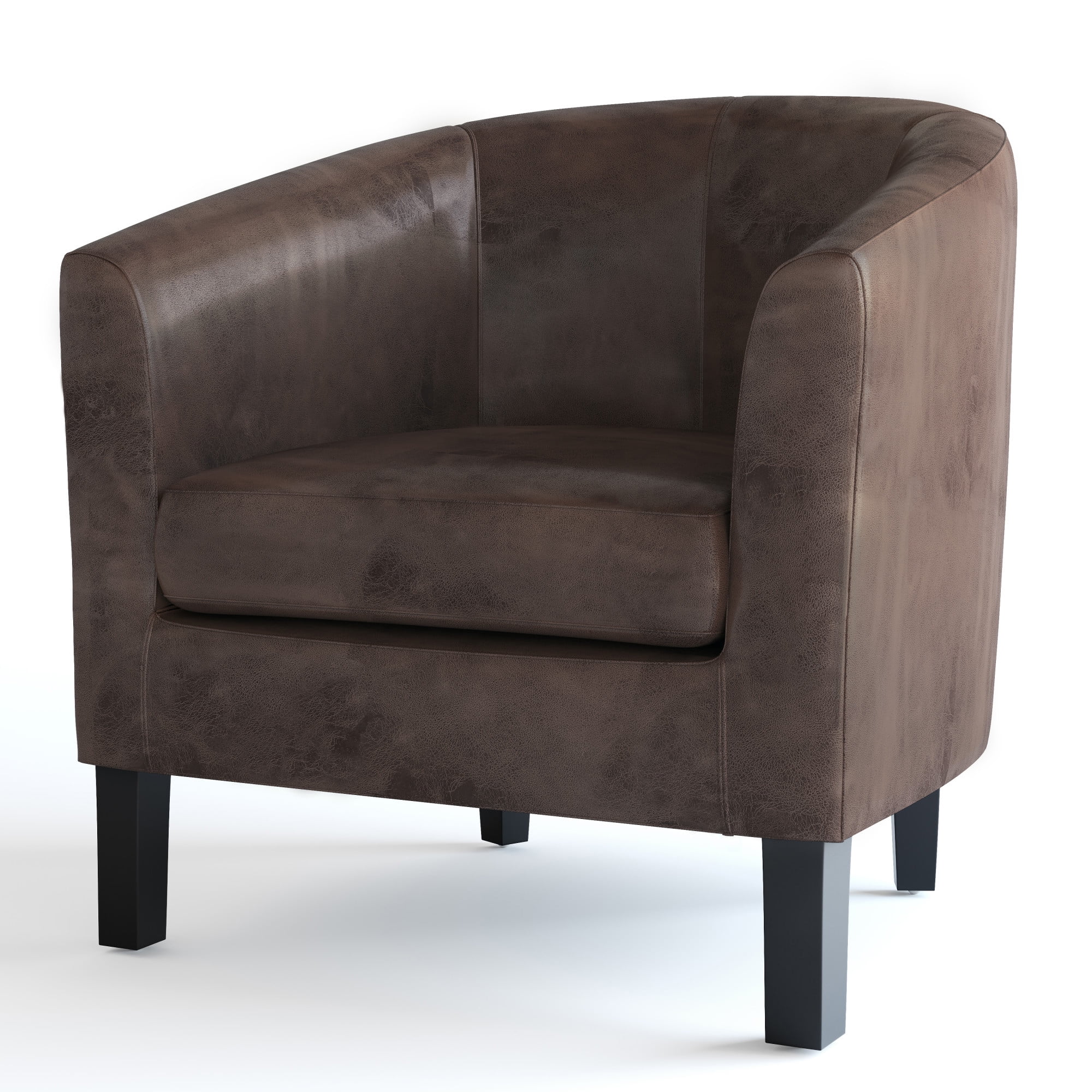 Brooklyn + Max Hudson 30 inch Wide Transitional Tub Chair in Distressed