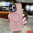 thumbnail image 1 of COVET Fundas Funda De Atracción Magnética Anticaída Transparente Mate Compatible Con Case Funda Para iPhone 11 12 13 14 Pro Max 14 Plus, 1 of 3