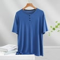 thumbnail image 2 of yievot Pajama Tops for Women Soft Short Sleeve Tee Sleep Shirts V Neck T-Shirt Pjs Top Sleepwear, 2 of 4