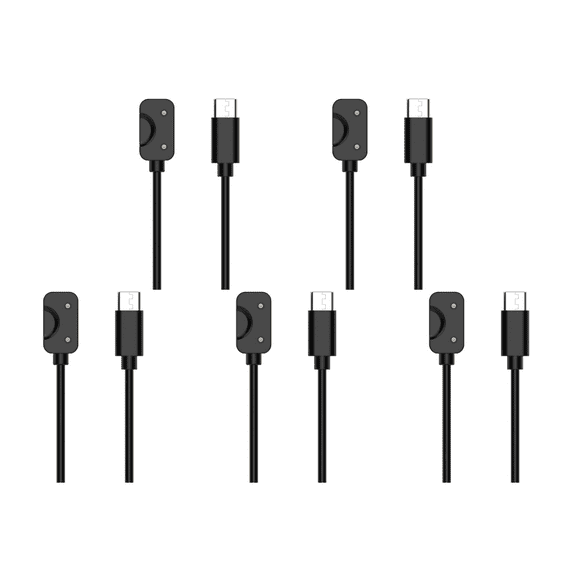 Peggybuy Magnetic Charging Cable Cord for Samsung Galaxy Fit 3 R390 (Black 55CM Type C)